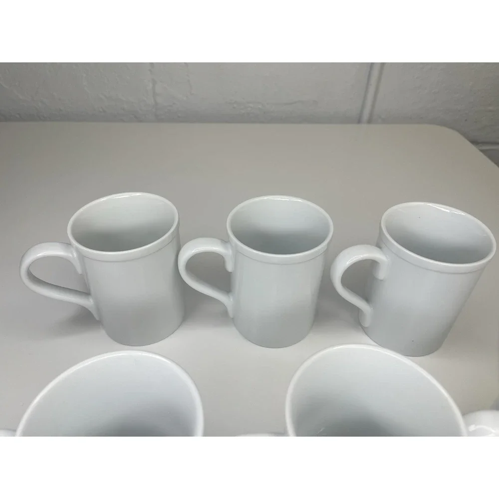 6 Pottery Barn Reindeer Mugs Dasher Dancer Prancer Vixen Cupid Donner Hip‎ Yoga